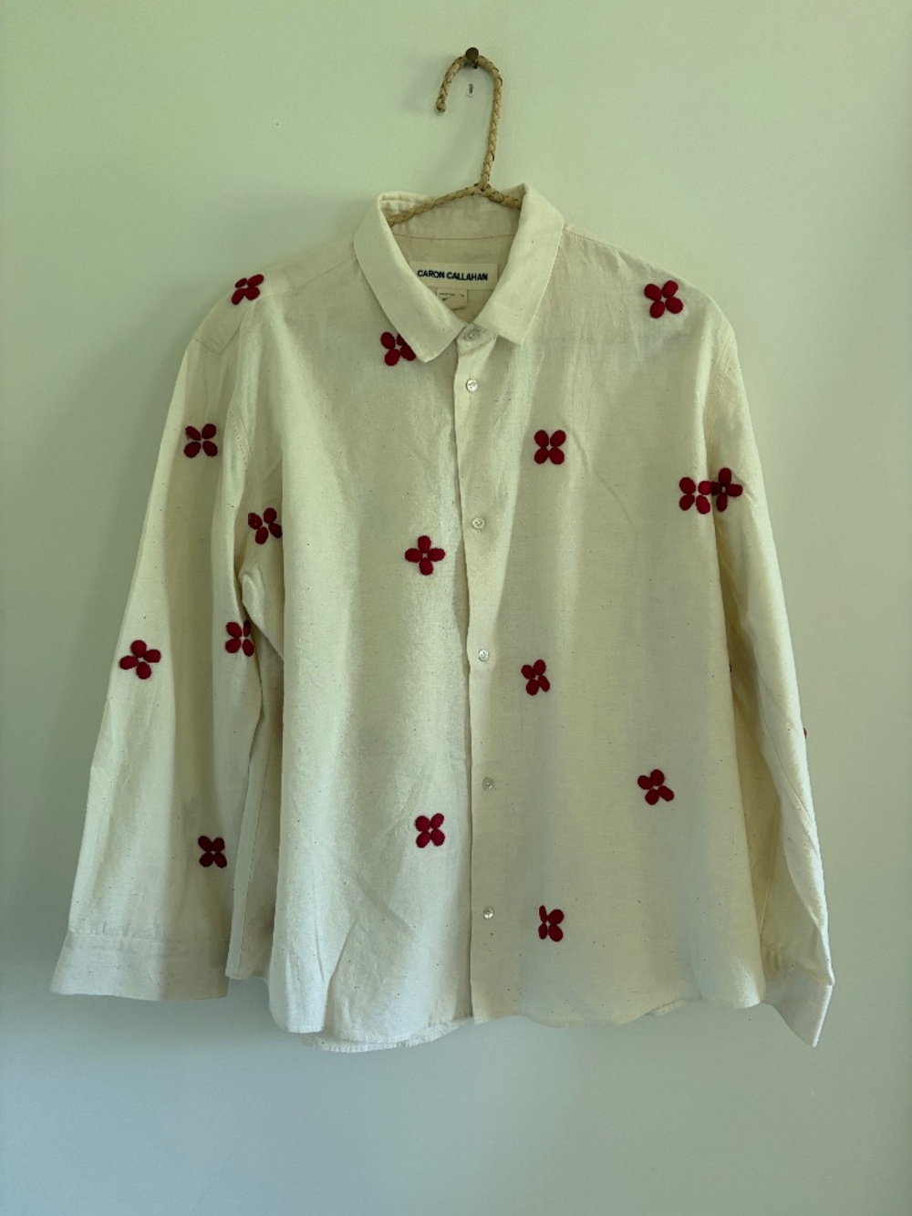 CARON CALLAHAN aplique shirt - size M